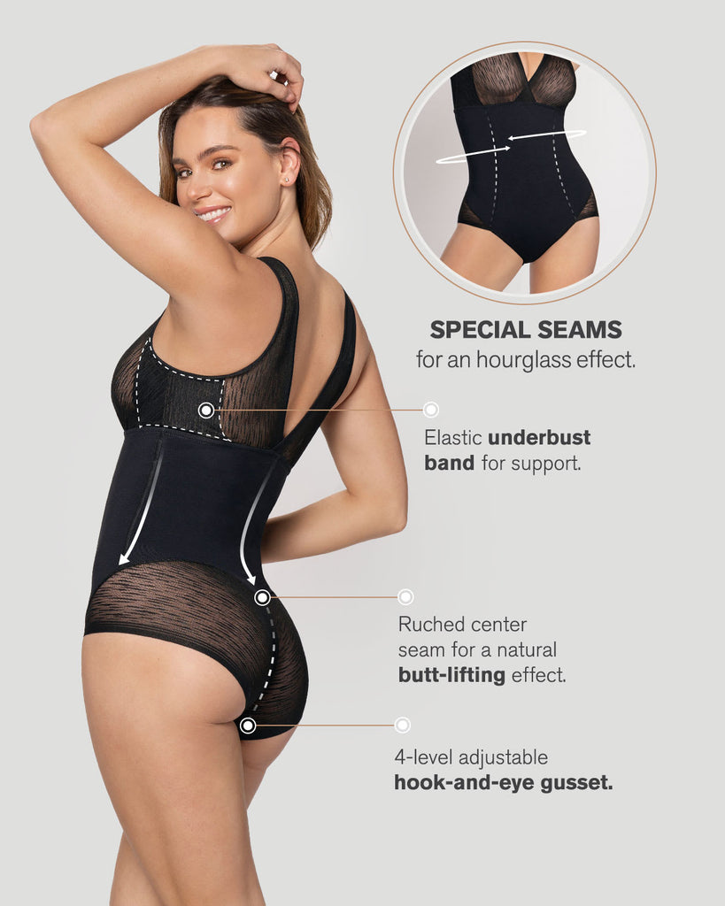 high cut bodysuits give the perfect hourglass effect